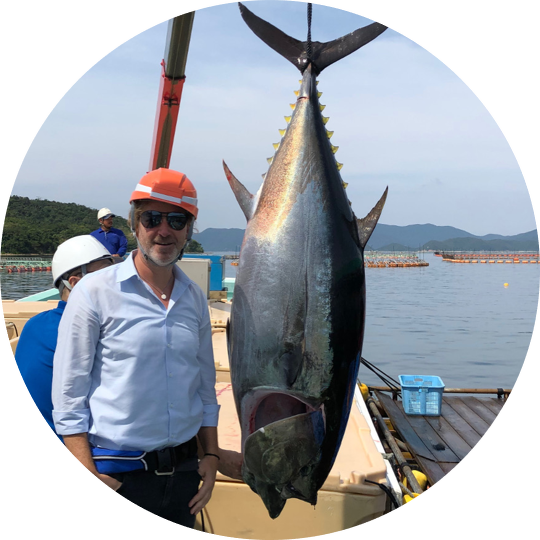 Christoph Baldegger with bluefin tuna